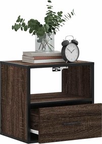 vidaXL Επίτοιχα κομοδίνα 2 τεμάχια καφέ δρυς 40x31x39,5 cm
