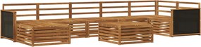 vidaXL Σειρά Καναπέ Εξωτερικού 8 pcs Φυσικό