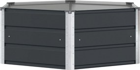 vidaXL Γλάστρα Ανθρακί 129 x 129 x 45 cm Ατσάλι