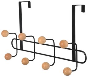 ESTIA ΚΡΕΜΑΣΤΡΑ ΠΟΡΤΑΣ ΜΕΤΑΛΛΙΚΗ 41X7.5X23cm 8 ΘΕΣΕΩΝ ΜΑΥΡΗ