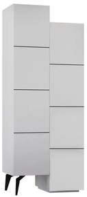 Ντουλάπι κουζίνας/μπάνιου - Παπουτσοθήκη Stair Megapap μελαμίνης χρώμα λευκό 62,2x37,4x156εκ. - Μελαμίνη - GP037-0169,3