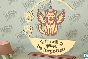 Σετ των 2 Intra απο ξύλο plywood 3mm-4mm πάχος – Μνημείο κατοικίδιων κρεμαστή καρδιά | Φτερά Αγγέλου Δίασταση  20x20 cm INTRAFABR-98698804