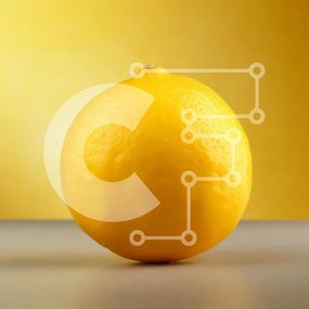 Σετ των 2 Intra Συλλεκτικό Ξύλινο Παζλ Plywood 4mm - Φρέσκο λεμόνι σε γκρίζα επιφάνεια Σε Ξύλινο Κουτί - Διαστάσεις: 10x10 cm – 25 κομμάτια