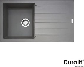 Duralit KS100 - Νεροχύτης Κουζίνας Συνθετικός 86x50 - 450. Concrete