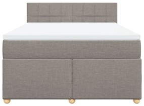 ΚΡΕΒΑΤΙ BOXSPRING ΜΕ ΣΤΡΩΜΑ TAUPE 140X200 ΕΚ. ΥΦΑΣΜΑΤΙΝΟ 3289007