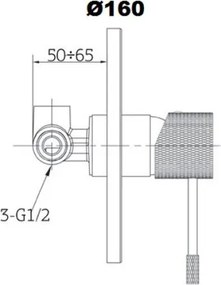 Orabella Terra 10189 Black Matt - Μικτης εντοιχισμού 1 εξοδου