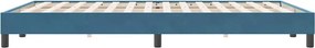 vidaXL Box Spring κρεβάτι χωρίς στρώμα σκούρο μπλε 140x220cm Βελούδινο