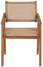 Καρέκλα-Πολυθρόνα C9403.01 Μασίφ Ξύλο Teak Φυσικό 54x60x85Y ΕΚ. 54x60x85 εκ.