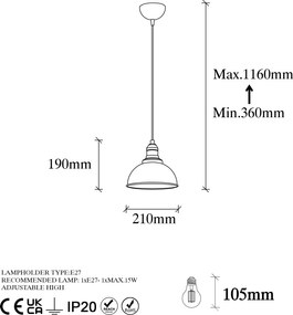 Chandelier Varzan - 10830 Black
Antique