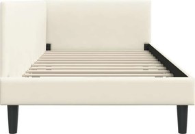vidaXL Κρεβάτι Γωνίας Κρεμ 100 x 200 cm Βελούδο
