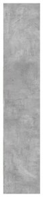 vidaXL Βιβλιοθήκη Γκρι Σκυροδέματος 60 x 35 x 180 εκ. από Επεξ. Ξύλο