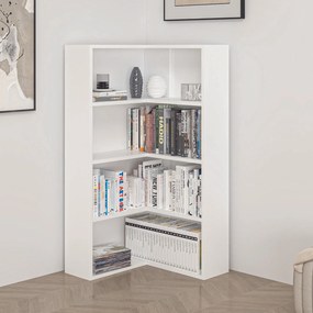 Βιβλιοθήκη Λευκό AGUN 60x20x118