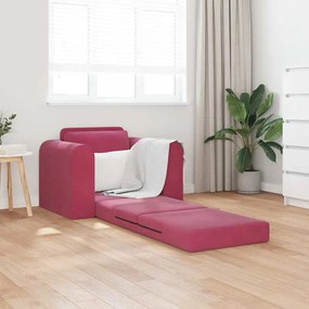 vidaXL Κρεβάτι καναπές Μπορντό 98 x 71 x 83 εκ. Βελούδο