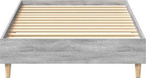 vidaXL Πλαίσιο κρεβατιού χωρίς στρώμα Γκρι Sonoma 100x200 cm