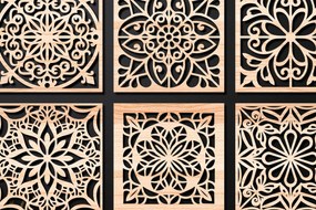 Σετ των 2 Intra απο ξύλο plywood 3mm-4mm πάχος – Σχεδιασμός σουβέρ κοπής με λέιζερ ξύλου Δίασταση 20x20 cm INTRAFABR-108320576