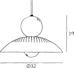 Κρεμαστό Φωτιστικό Wanted Ø32cm Χρυσό