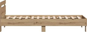 vidaXL Σκελετός Κρεβατιού Artisan Δρυς 80 x 200 cm Επεξεργασμένο Ξύλο