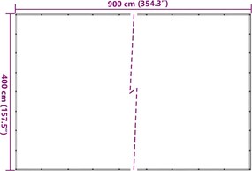 vidaXL Δίχτυ Συγκράτησης Φορτίου Μαύρο 4 x 9 μ. από HDPE