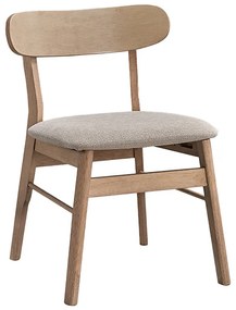 Καρέκλα Cairo pakoworld rubberwood σε φυσική-μπεζ απόχρωση 47x47x76εκ