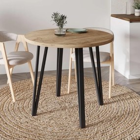 Τραπέζι Xana Megapap χρώμα sepet oak Ø90x77,5εκ.-GP037-0254,1