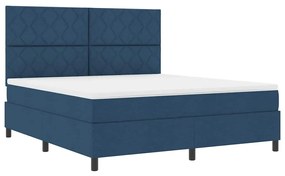 vidaXL Κρεβάτι με ελατήρια με στρώμα Μπλε 180 x 200 cm ύφασμα