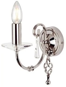 Απλίκα Φωτιστικό Τοίχου 1xE14 Κρύσταλλο Κ9 Aegean Elstead Lighting AG1-POL-NICKEL Νίκελ Ματ
