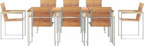 vidaXL Σέτ φαγητού για κήπο 9 pcs