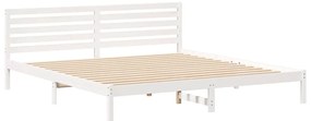 vidaXL Σκελετός Κρεβατιού Λευκό 200 x 210 cm Μασίφ ξύλο πεύκου