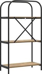 vidaXL Ράφι Βιβλίων 3 επιπέδων 60 x 30 x 109 εκ Επεξεργασμένο ξύλο