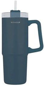 Estia Θερμός Ποτήρι Straw Tumbler Homely 900ml Indigo Blue 01-34511