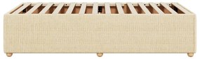 vidaXL Σκελετός Κρεβατιού Χωρίς Στρώμα Κρεμ 100 x 200 εκ. Υφασμάτινο