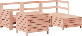 vidaXL Καναπές Κήπου Σετ 5 Τεμ. Μασίφ Ψευδοτσούγκα Ελάτης