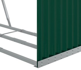 vidaXL Ξυλοθήκη Πράσινη 120 x 45 x 210 εκ. από Γαλβανισμένο Ατσάλι