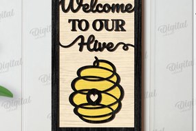 Intra απο ξύλο plywood 3mm-4mm πάχος Bee Mini Sign Cut  Δίασταση 30x20 cm INTRAFABR-123494127