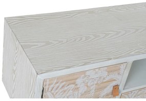 Τηλεόραση DKD Home Decor Λευκό Ξύλο Bamboo 140 x 40 x 51 cm