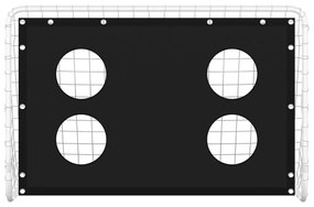 Δίχτυ Εξάσκησης Ποδοσφαίρου 184 x 61 x 122 εκ. Ατσάλινο - Μαύρο