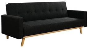 CARLOS Καναπές - Κρεβάτι Σαλονιού Καθιστικού, Ύφασμα Μαύρο 200x94x83cm Bed:180x109x40cm