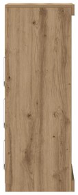 vidaXL Πλαϊνό γραφείο artisan δρυς 41 x 37 x 100 εκ Επεξεργασμένο ξύλο