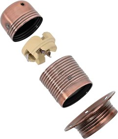 vidaXL Λαμπτήρες 2 τεμάχια Κόκκινο Χάλκινο E27