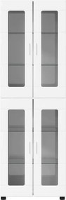 vidaXL Highboard FLORIN Υψηλής γυαλάδας λευκό 60 x 35 x 182 εκ.