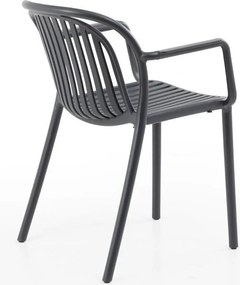 Πολυθρόνα Choho pp σε μαύρη απόχρωση 57x50x77