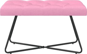 vidaXL Πάγκος με κουμπωτές επιφάνειες Ροζ 80 x 40 x 46 εκ. Ύφασμα