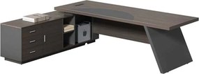 MASTER Γραφείο Αριστερή Γωνία, Απόχρωση Grey Walnut   1τμχ