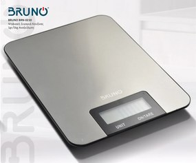 BRUNO ψηφιακή ζυγαριά κουζίνας BRN-0210, 1gr/5kg, ανοξείδωτη