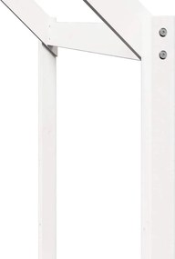 vidaXL Οροφή Κρεβατιού Παιδική Λευκό 203x80,5x142εκ. Μασίφ Ξύλο Πεύκου