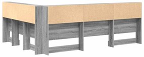 vidaXL Κεφαλάρι Αποθήκης με ράφι Γκρι sonoma 140 cm Επεξεργασμένο ξύλο