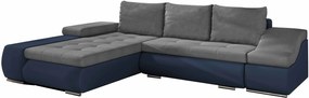 Γωνιακός καναπές Onar-Μπλε - Γκρι-Αριστερή