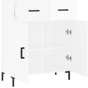 vidaXL Ντουλάπι Γυαλιστερό Λευκό 69,5x34x90 εκ. Επεξεργασμένο Ξύλο