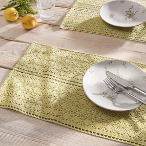 Σουπλά Chrochet 019/ 37 Spring Green Gofis Home 32x50cm 100% Βαμβάκι