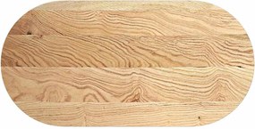 vidaXL Επιφάνεια Τραπεζιού Οβάλ 120x60x2 εκ. από Μασίφ Ξύλο Δρυός